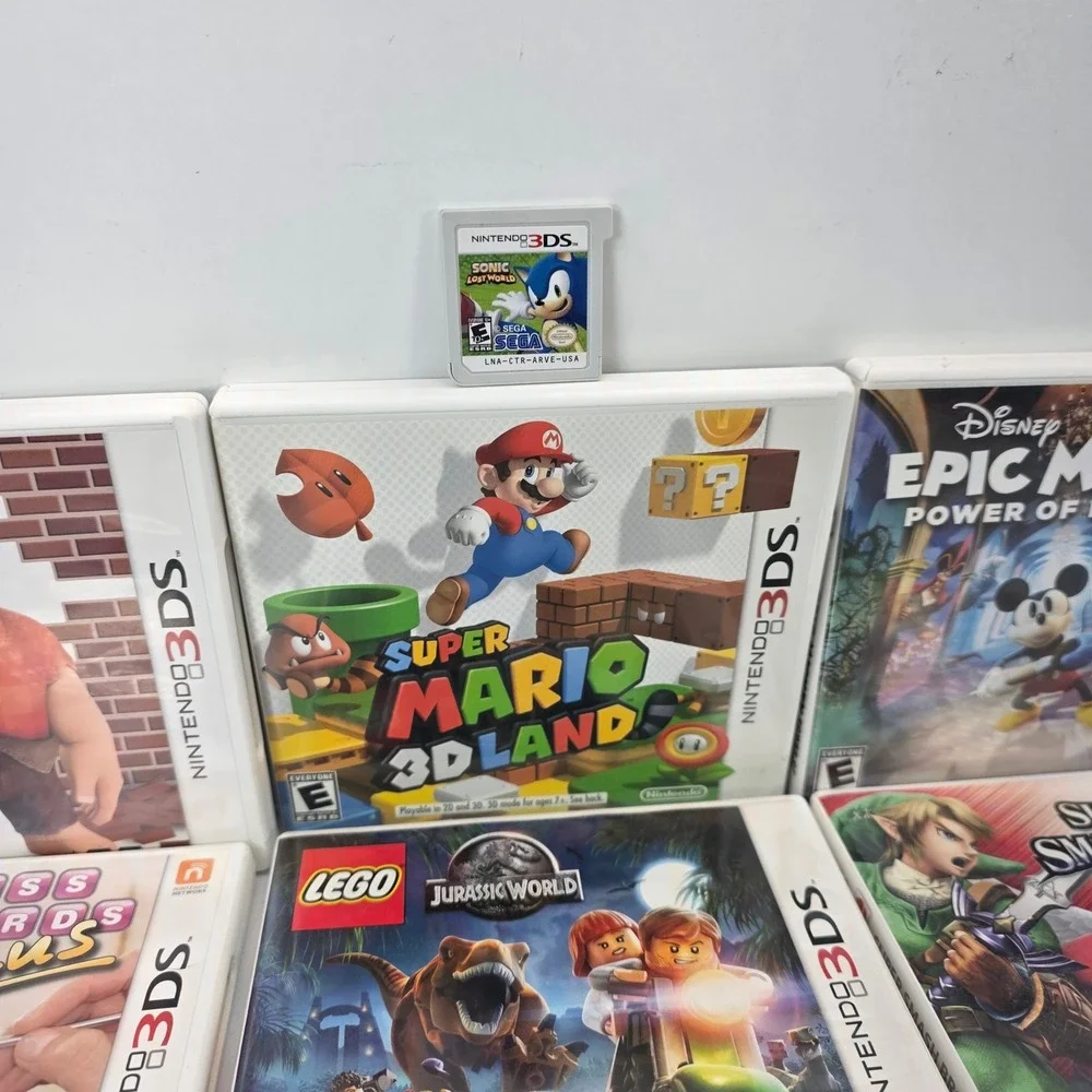 Lot of 10 Nintendo 3DS GameGames Super Mario Smash Bros Epic Mickey LEGO Sonic